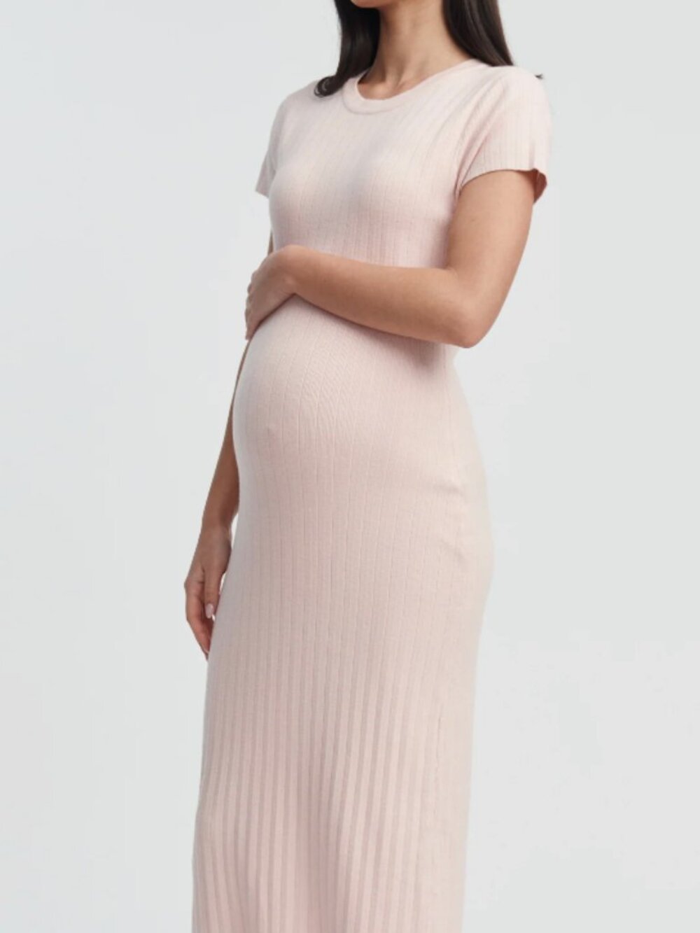Legoe Heritage Maternity Magnolia Tee Dress in Pink Peony